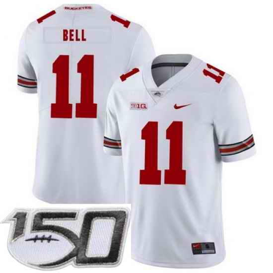 Ohio State Buckeyes 11 Vonn Bell White Nike College Football Stitched 150th Anniversary Patch Jersey